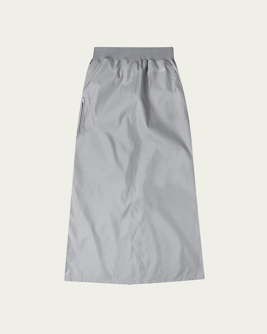 Band Nylon Skirt - Silver