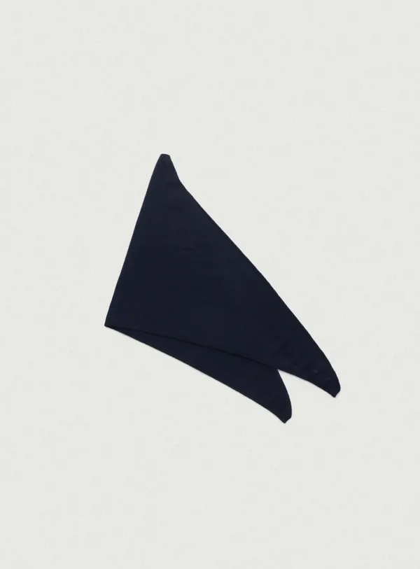 Plain Cashmere Knit Scarf_Navy