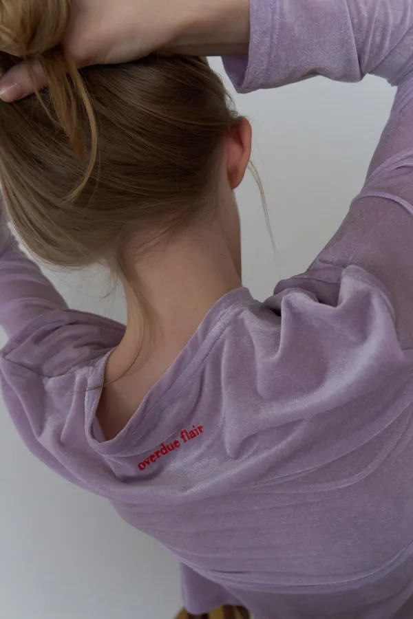 [11/3 PRE-ORDER] SOFT TERRY-VELVET T-SHIRT_LAVENDER