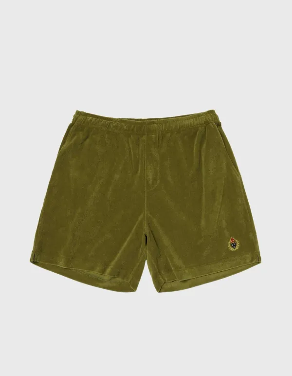 CREST TOWEL SHORTS / Olive