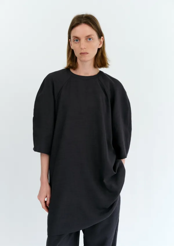 Leisure Raglan Blouse in Charcoal