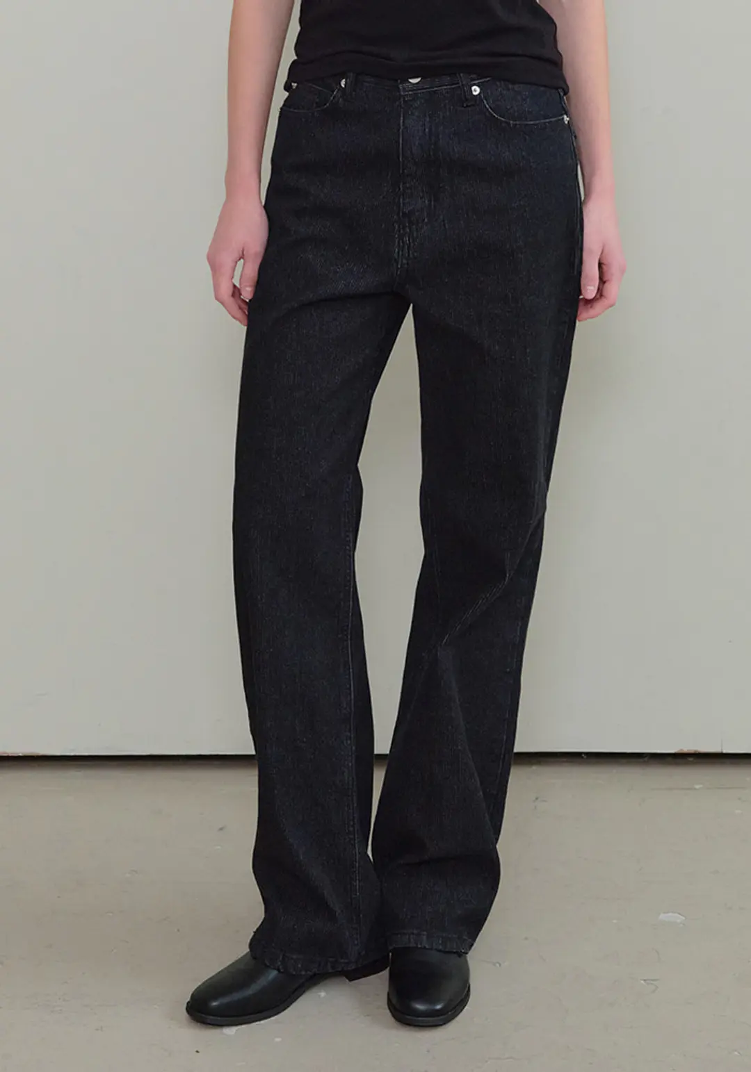 이브세이지 Corduroy straight denim (Black) 상품 이미지 2