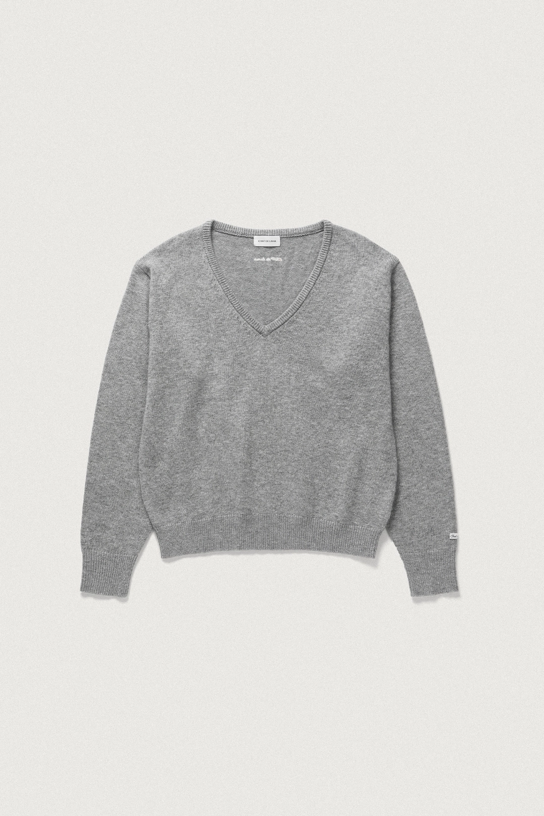 샤드라마 MODEST WOOL V-NECK KNIT [MELANGE GRAY] 상품 이미지 1