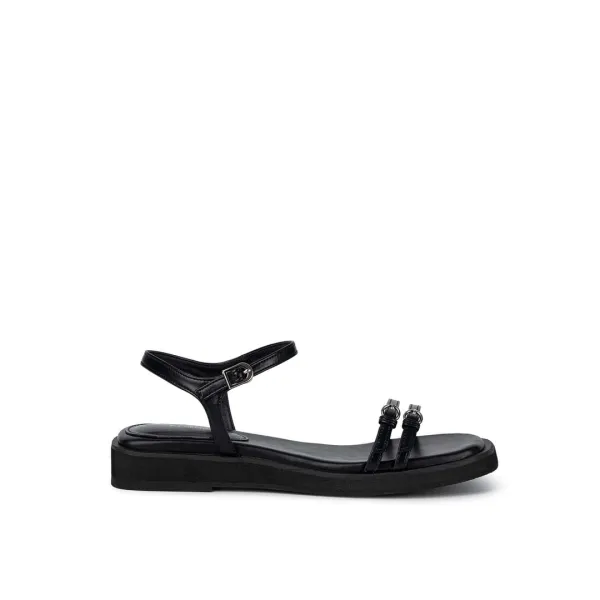 RINA FLAT SANDALS / BLACK