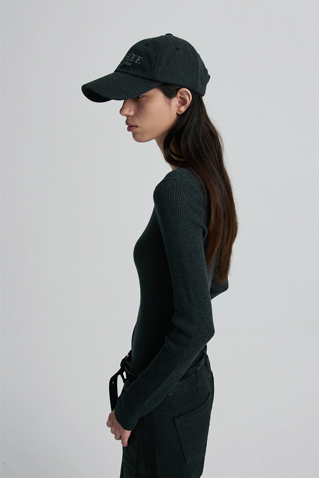 리이 WOOL BALL CAP MELANGE GRAY 상품 이미지 3