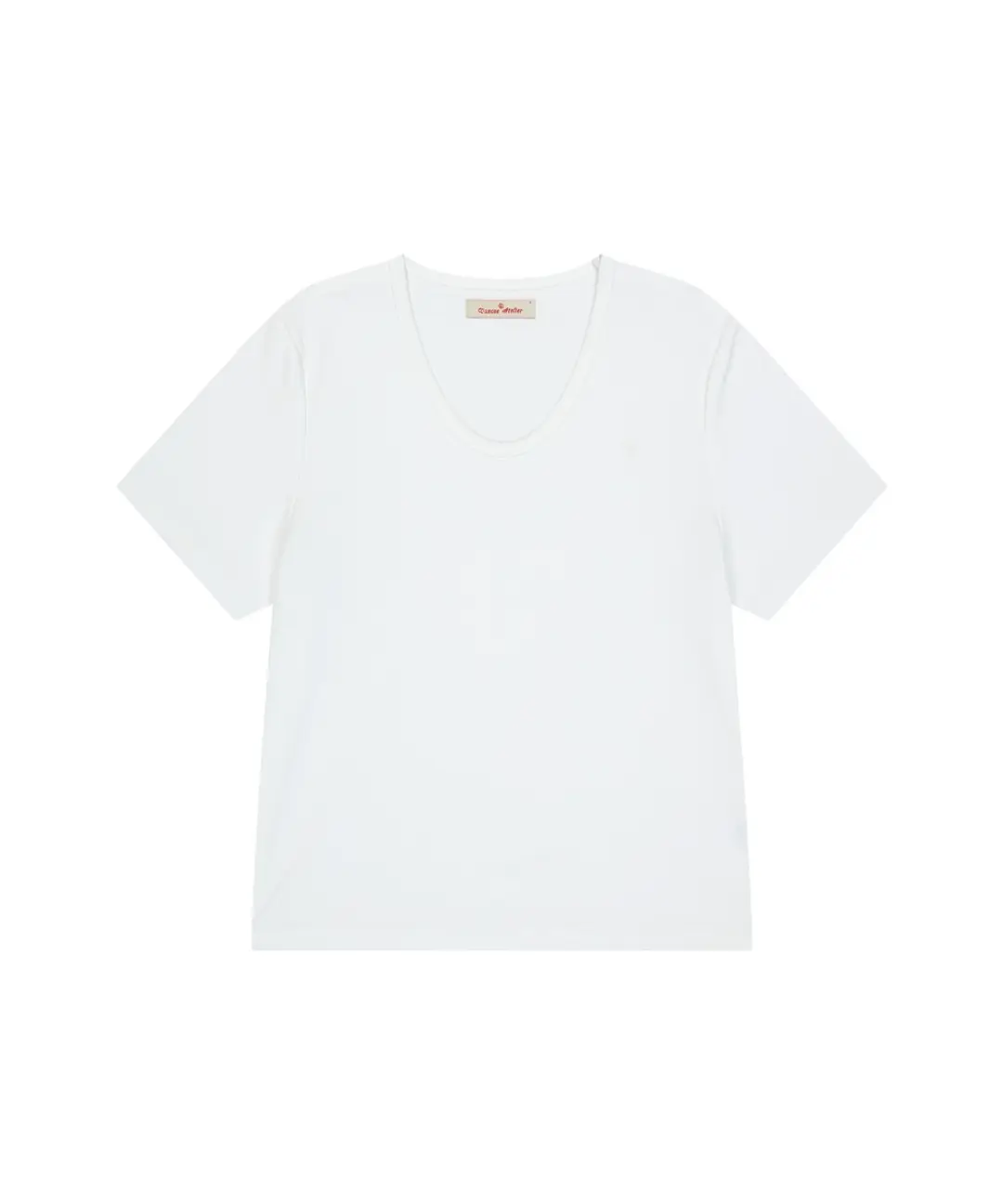 반원 아뜰리에 A3508 에센셜 U넥 티셔츠_White 상품 이미지 1