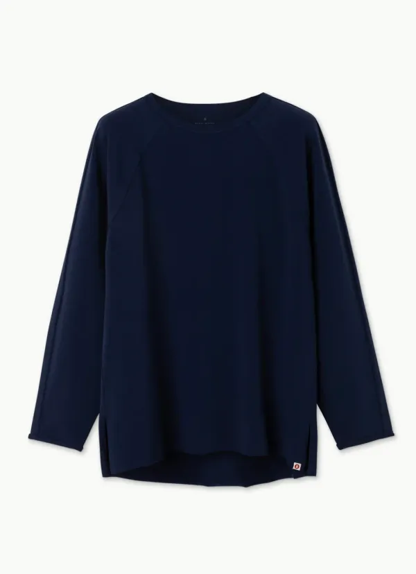 Deep raglan long sleeve (For Men)_Maritime Blue