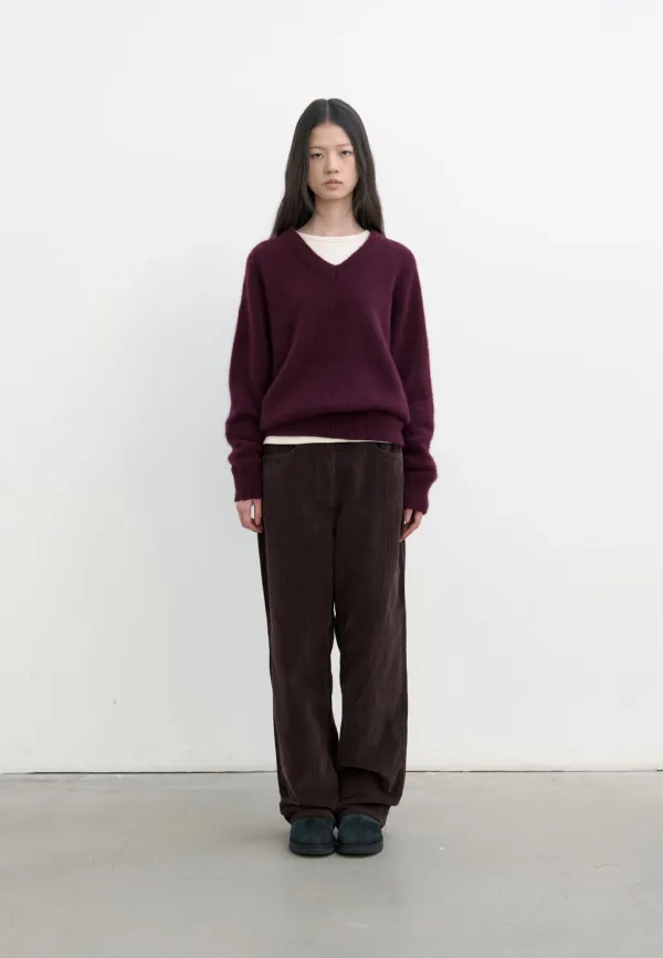 Classic corduroy pants (dark brown)