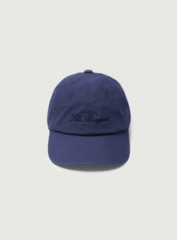 Nylon Stitch Logo Ball Cap_Navy