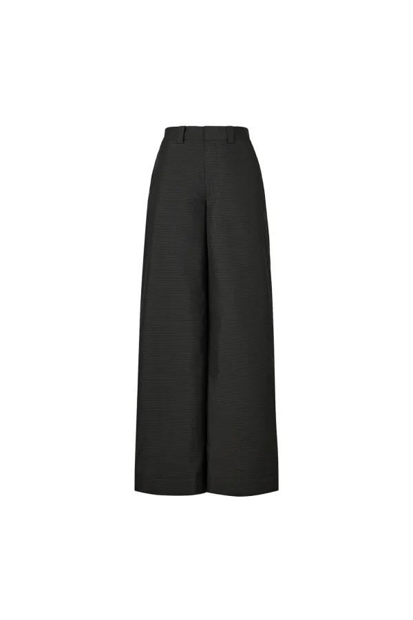 SOFT PADDED WIDE PANTS [CHECK]