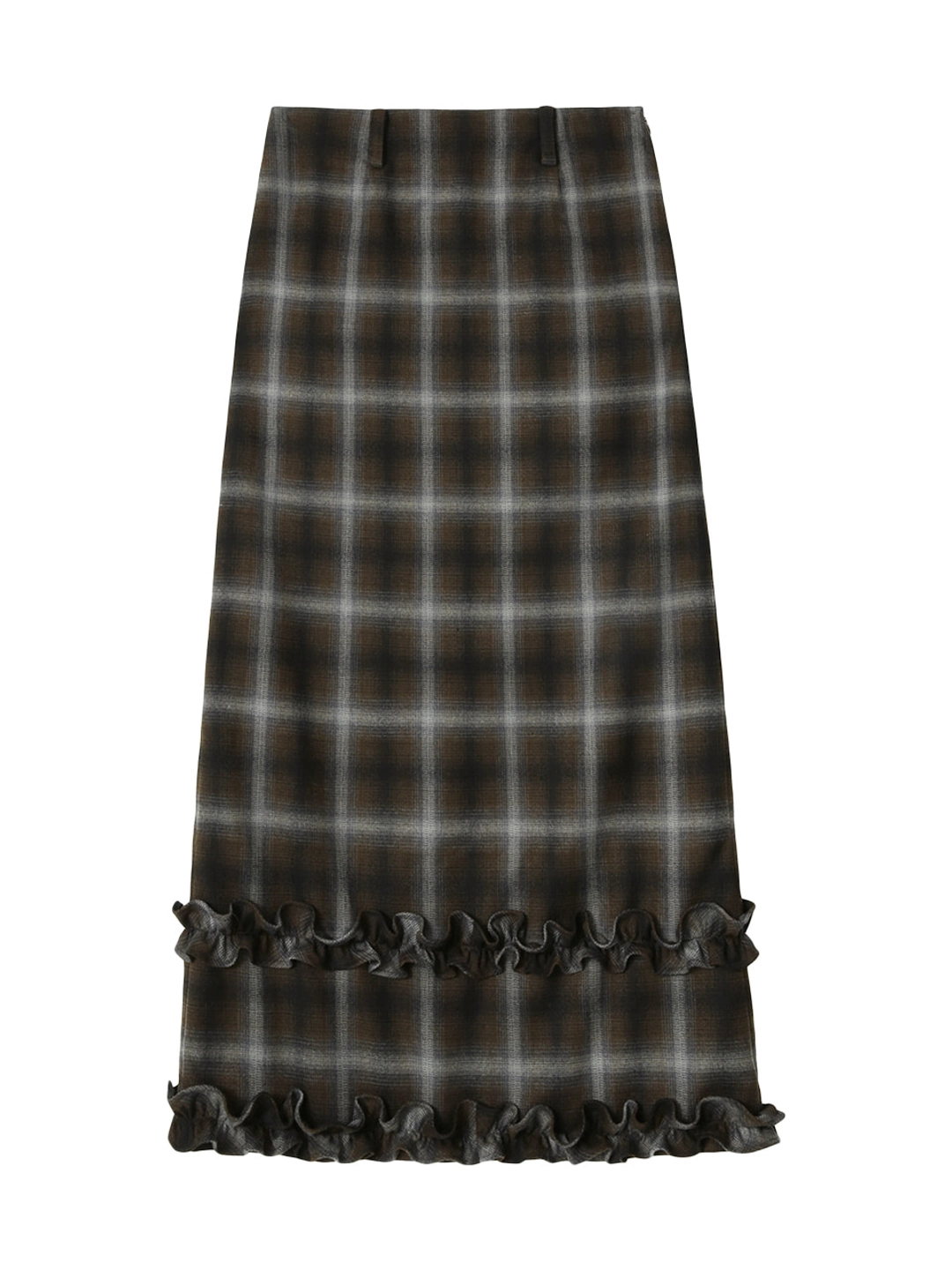 마가린핑거스 FRILL MAXI SKIRT (BROWN) 상품 이미지 3