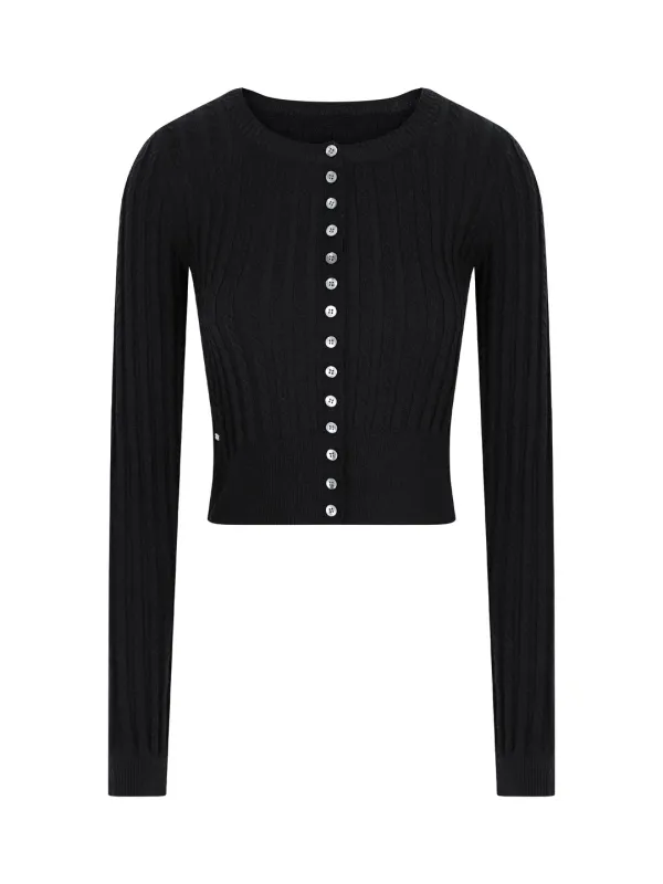 Cable Rayon Knit Cardi