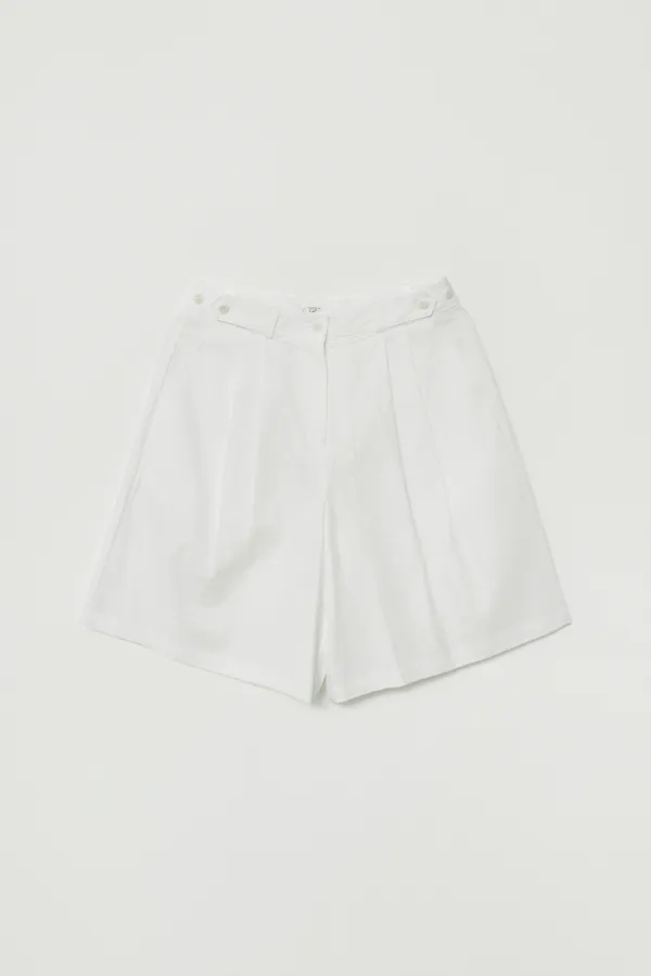 TOREN PINTUCK HALF PANTS_IVORY