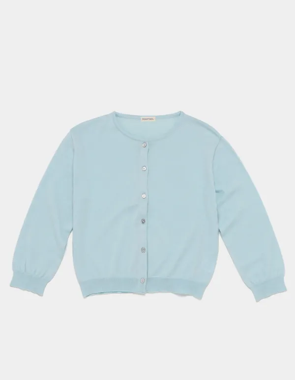 [ 6/2(화) 순차 배송 ] Kaia Cotton Cropped Knit (Baby Blue)
