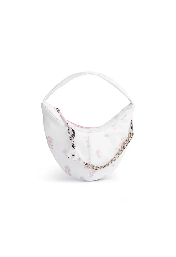 FLOWER MOTO HOBO MINI, WHITE