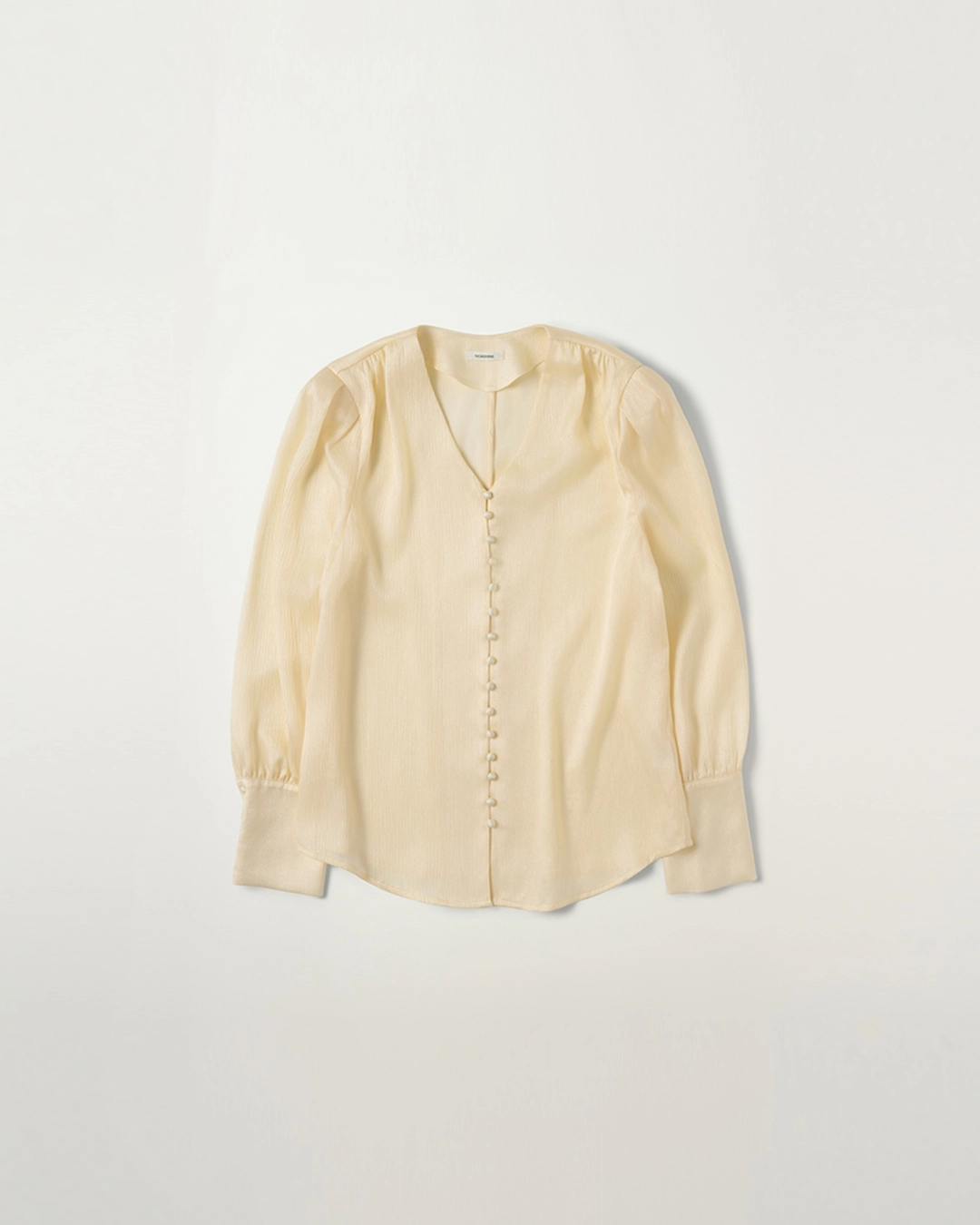 누아르나인 Satin Scarf Blouse [CREAM] 상품 이미지 1