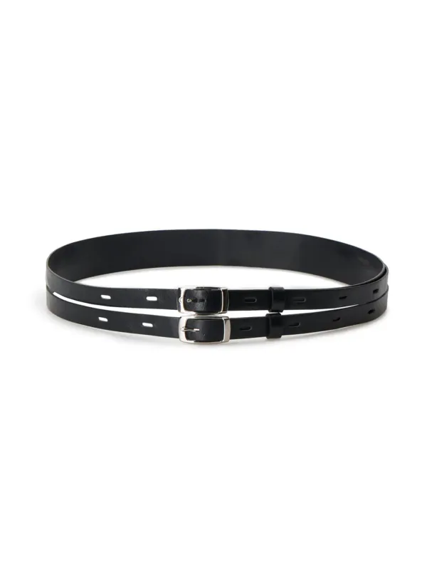 [6차 입고]Twin Buckle Belt (Black)