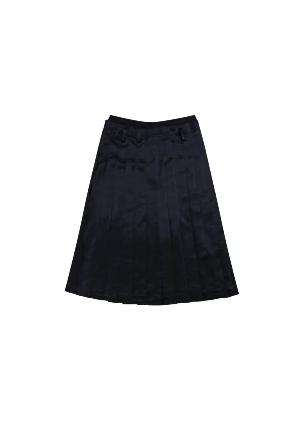 Mused Raw-cut Layered Skirt - Navy