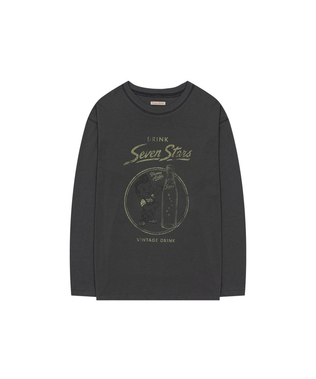 반원 아뜰리에 A3628 Vintage soda 롱 슬리브_Charcoal 상품 이미지 1