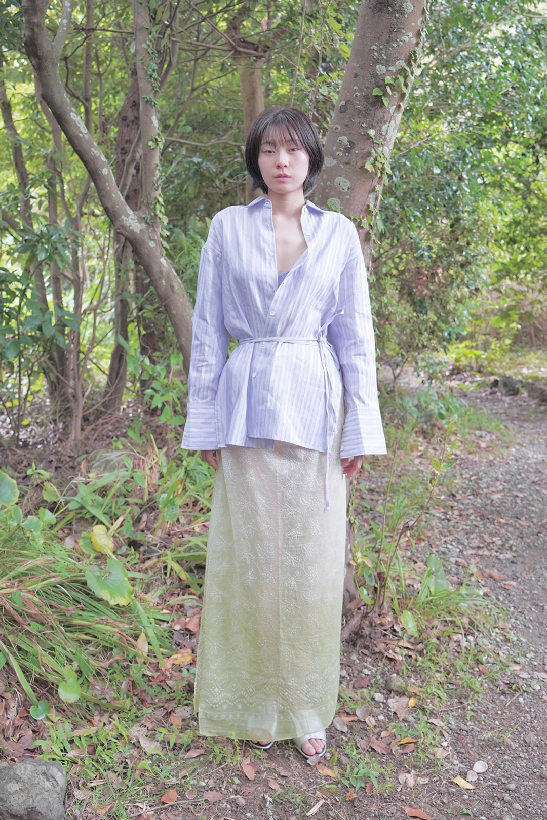누아누 Champa Scarf_Olive 상품 이미지 1