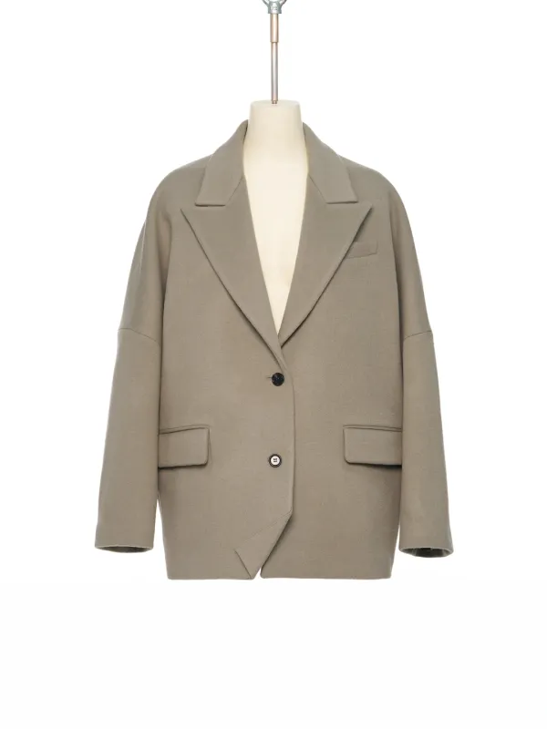 FW25 GRAY OVERSIZED SINGLE JACKET