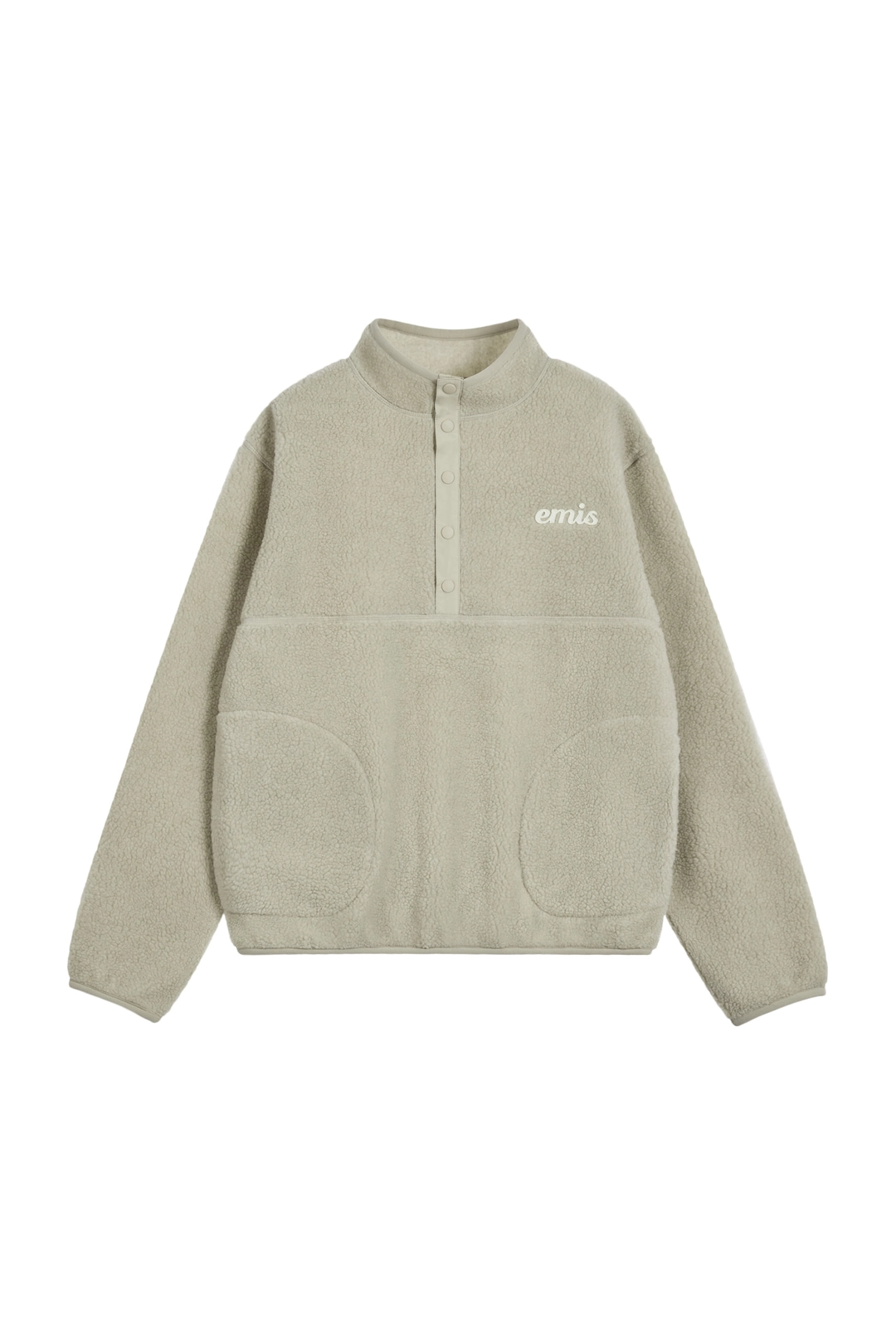 이미스 OVERSIZED HALF NECK FLEECE TOP-BEIGE 상품 이미지 1