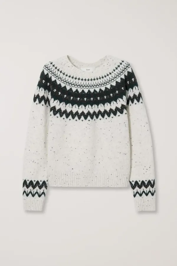UNISEX FAIRISLE SWEATER OATMEAL MELANGE
