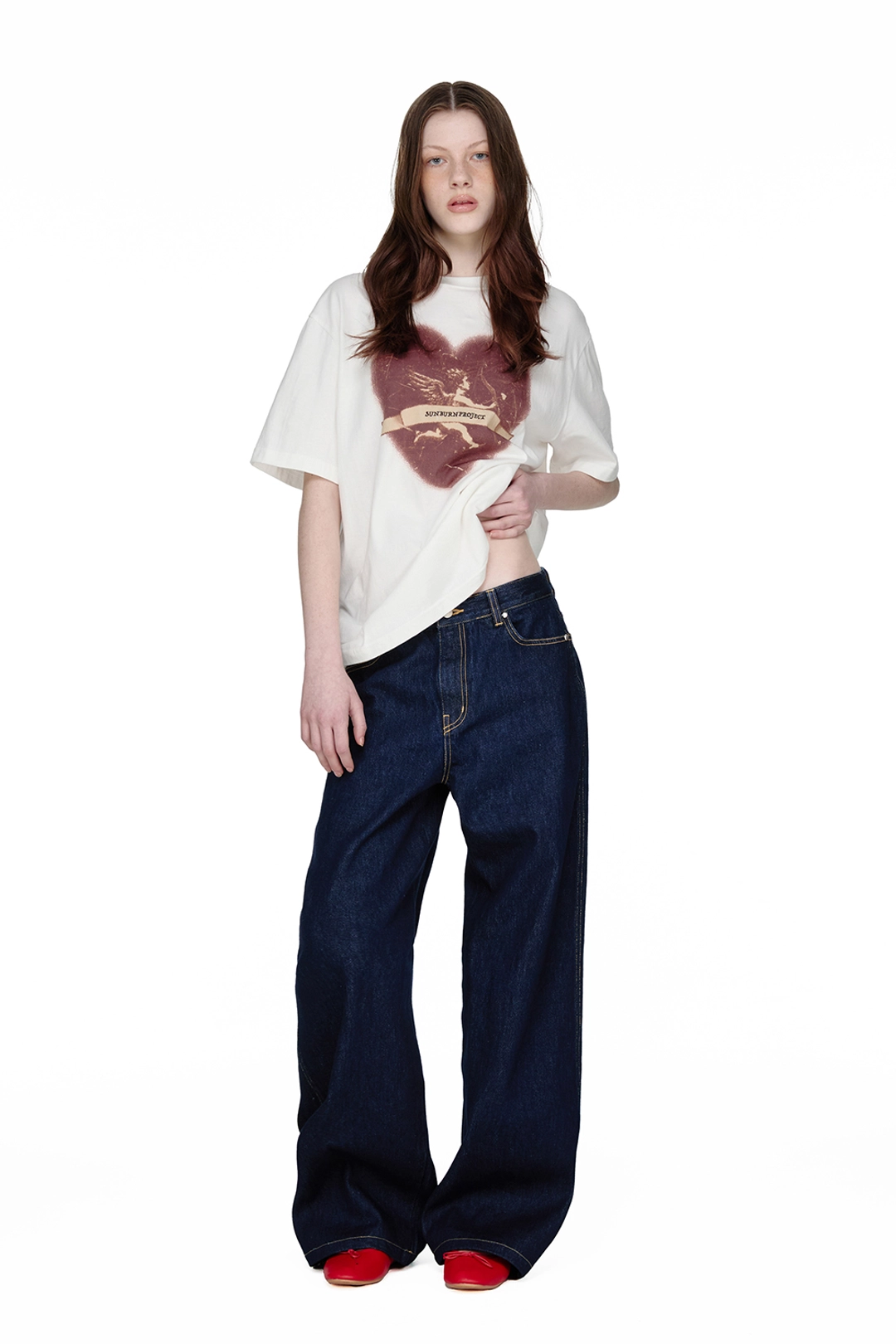 썬번프로젝트 CUPID OVERFIT T-SHIRT, WHITE 상품 이미지 2