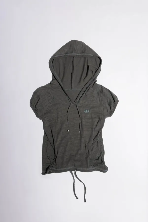 Raglan Hoodie Tee Charcoal