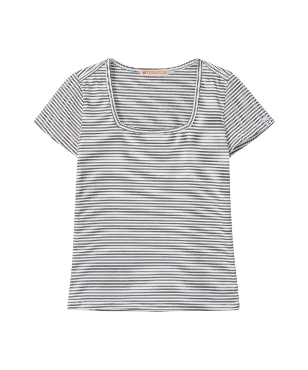 Essential ST Square Neck Tee-White