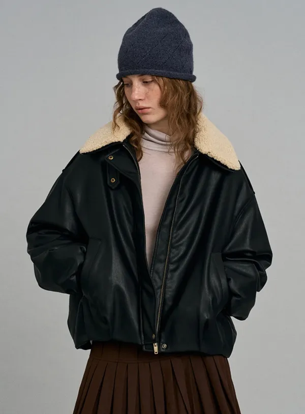 COLDY LEATHER JACKET_BLACK