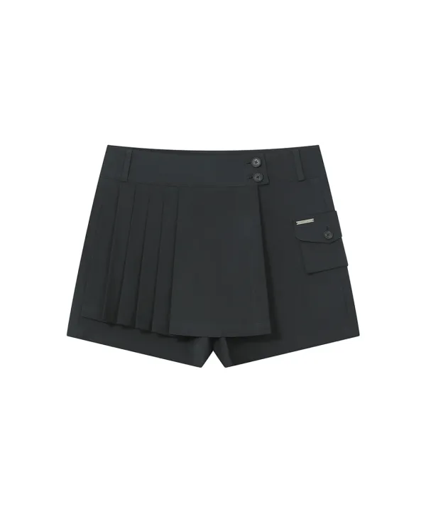 [레이 PICK] Pleats mini skort CHARCOAL