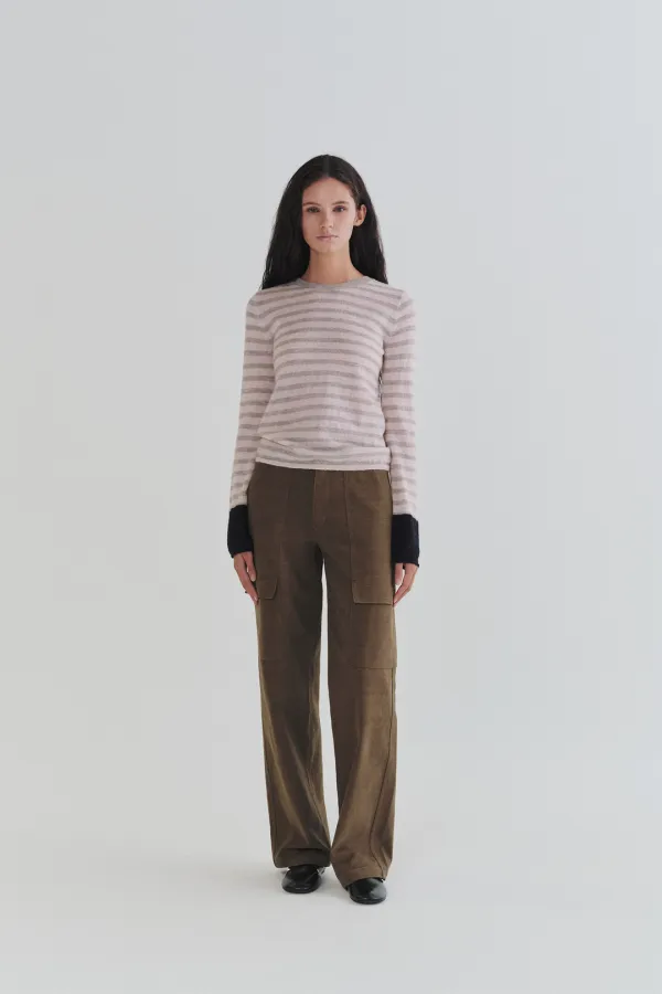 Loco stripe wool knit (pink)