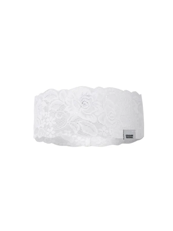 LACE VEIL HEADBAND_WHITE