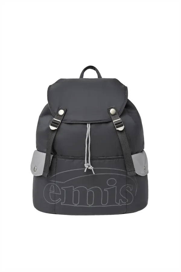 OUT LINE LOGO BACKPACK-DARK GRAY