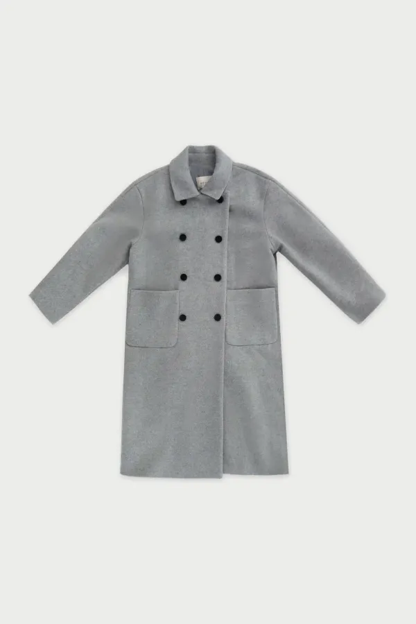 Herringbone double coat_gray