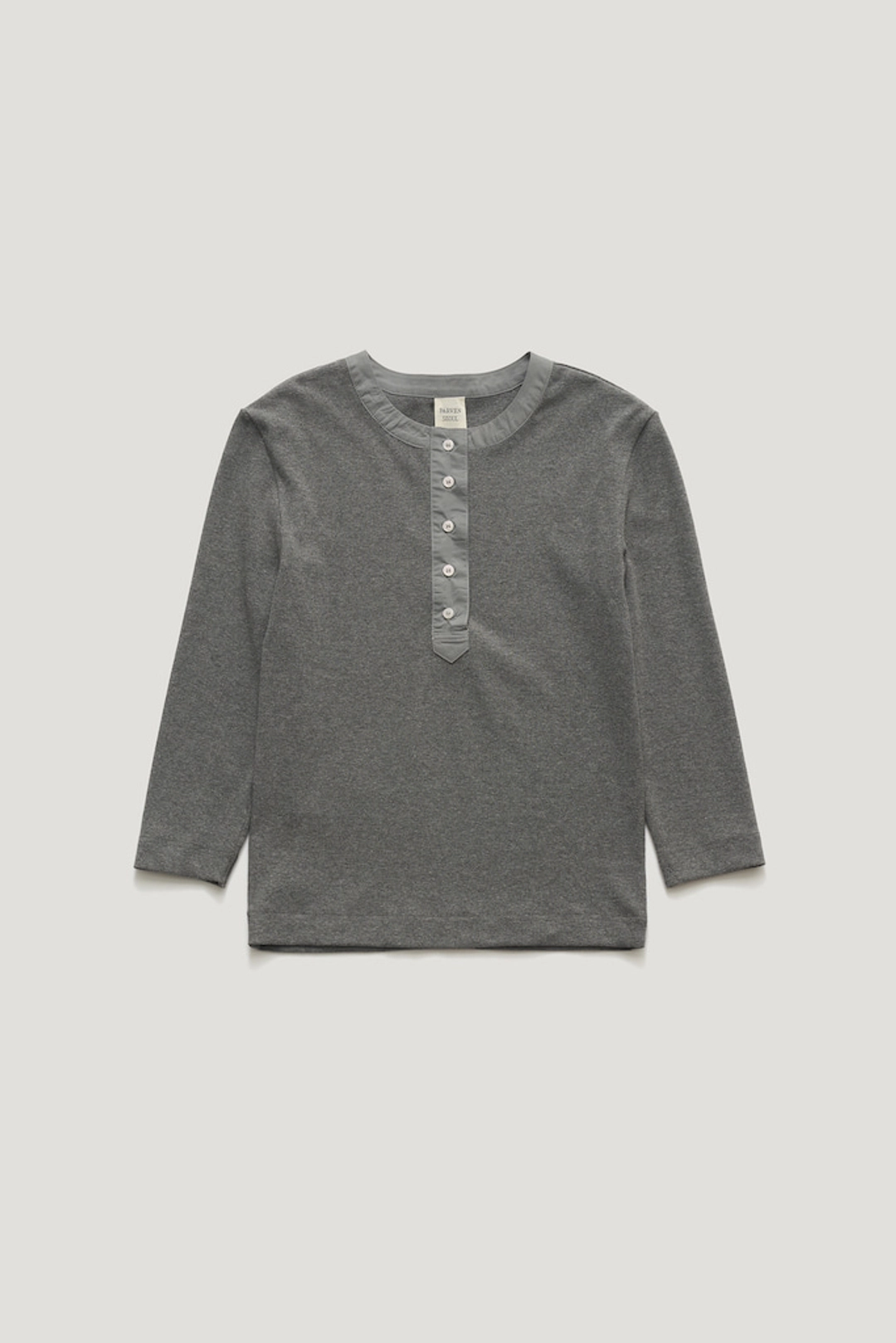 파르벵 ROVIA HENLEY NECK SHIRT-TEE_MUSHROOM GREY / ₩119,000 상품 이미지 1