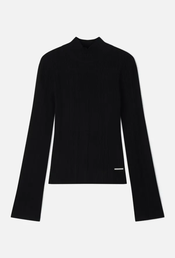 Lumi Halfneck Knit Top (Black)