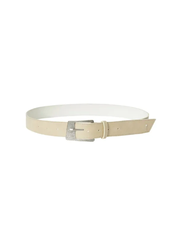 [2ND 10/6~ 발송] TRAPEZ LEATHER BELT, CREAM