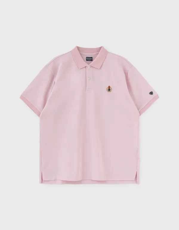 CREST PIQUE SHIRT / L.Pink