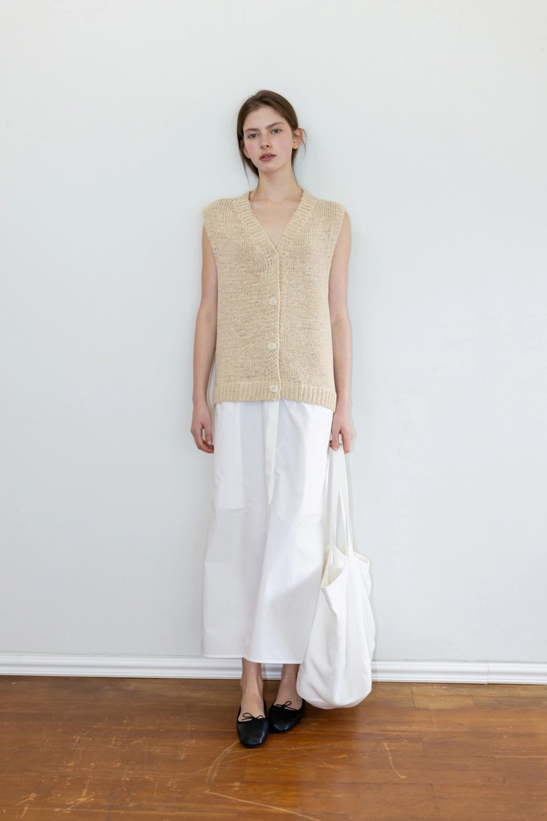 더릴 Bryn Knit Vest One-piece_Beige 상품 이미지 1