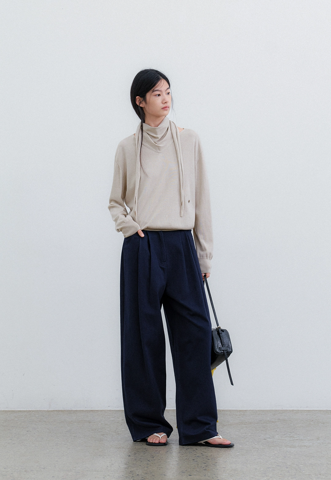 아뜰리에 나인 (T-7297)TRIANGLE SCARFED KNIT 상품 이미지 3