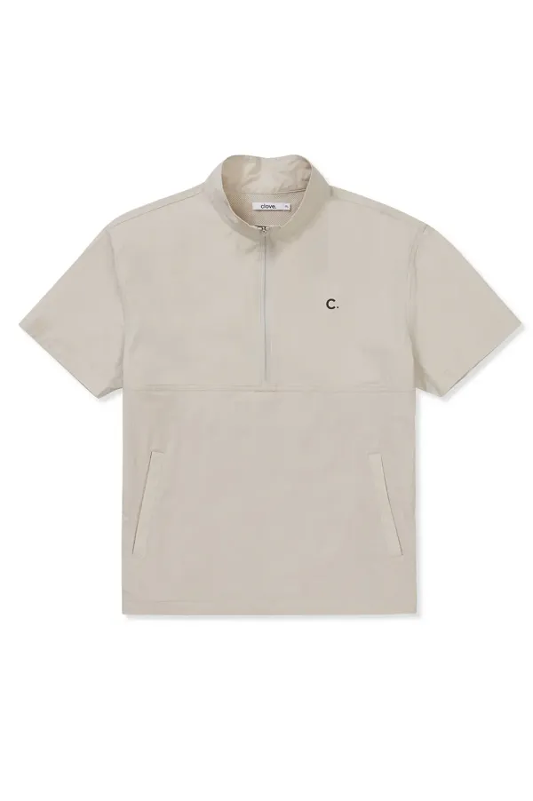 [24SS clove] Field Short Sleeve Anorak (Light Beige)