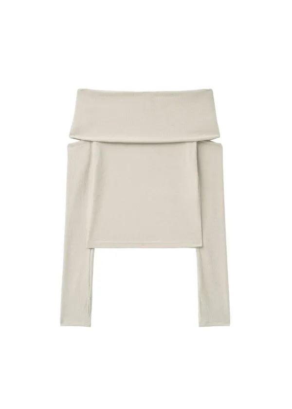 CONVERTIBLE CUT-OUT TOP,  BEIGE