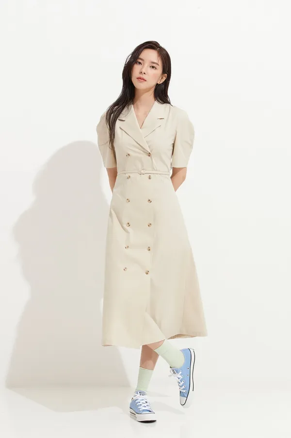NO.5 DRESS - BEIGE