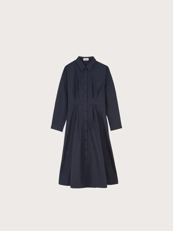 로하스 핀턱 원피스[NAVY]*오늘  출발