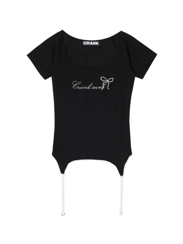 SQUARE NECK CORSET TOP_BLACK