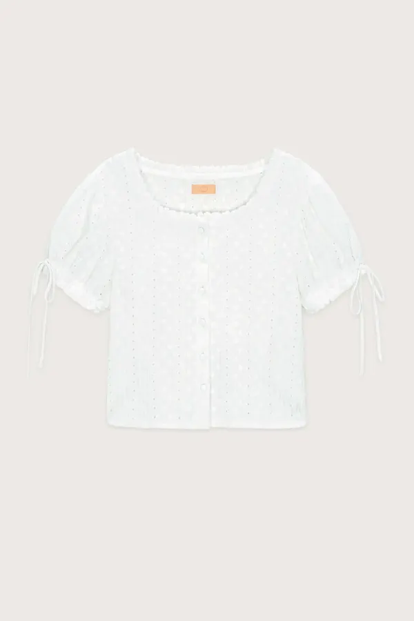 Eyelet Blouse (White)