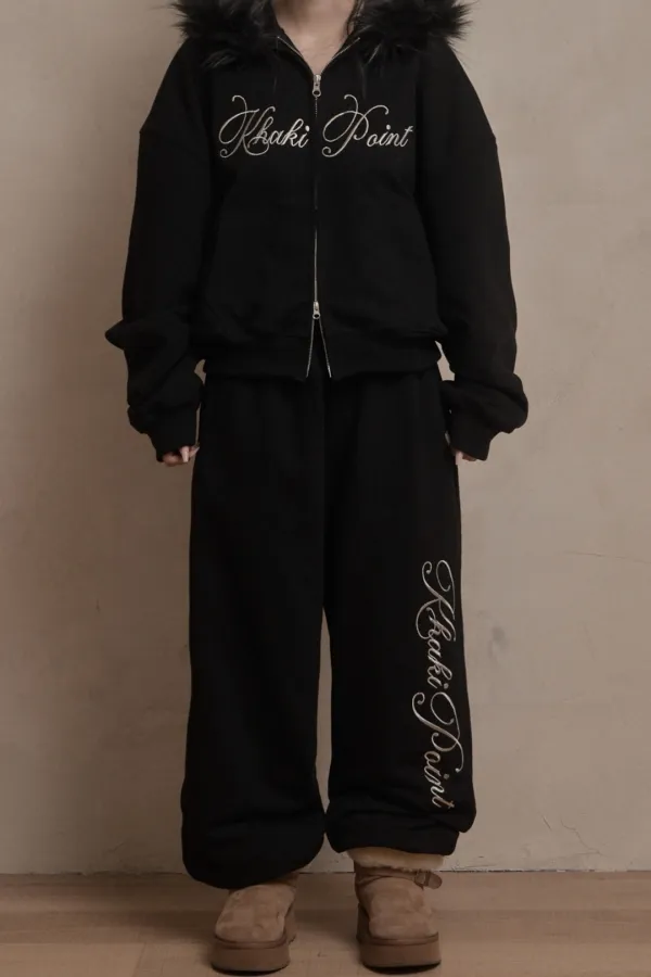 Lettering Jogger Pants (black)