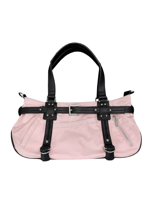 Belted Duffle Bag - Baby Pink